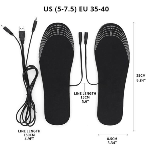 USB beheizte Einlegesohlen Fußwärmer (1 Paar) | Karnz