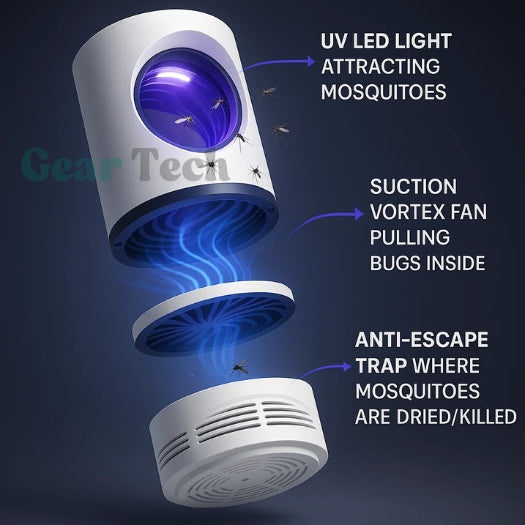 InsectoStop UV Fliegenfänger – Elektrische Moskito-Lampe für drinnen und draußen | Karnz