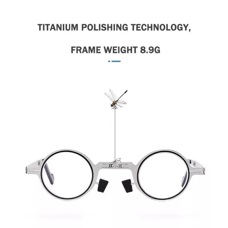 Ultraleichte schraubenlose faltbare Lesebrille aus Titanmaterial | Karnz