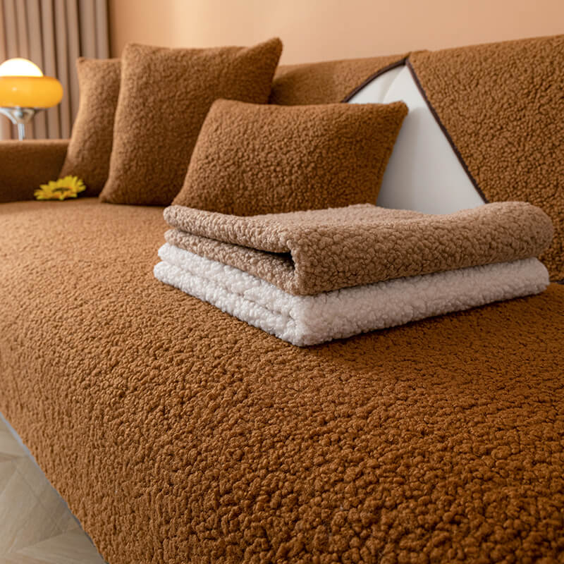 Ultrasoft Teddy-Fleece Warm Rutschfeste Couchbezug 90x160 cm | Karnz