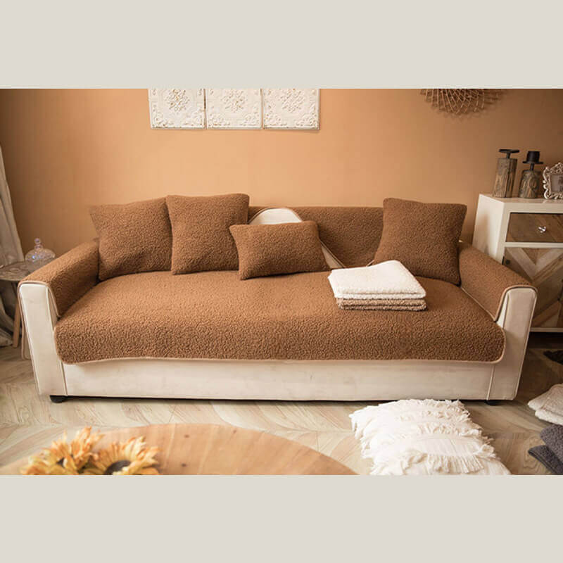 Ultrasoft Teddy-Fleece Warm Rutschfeste Couchbezug 90x160 cm | Karnz