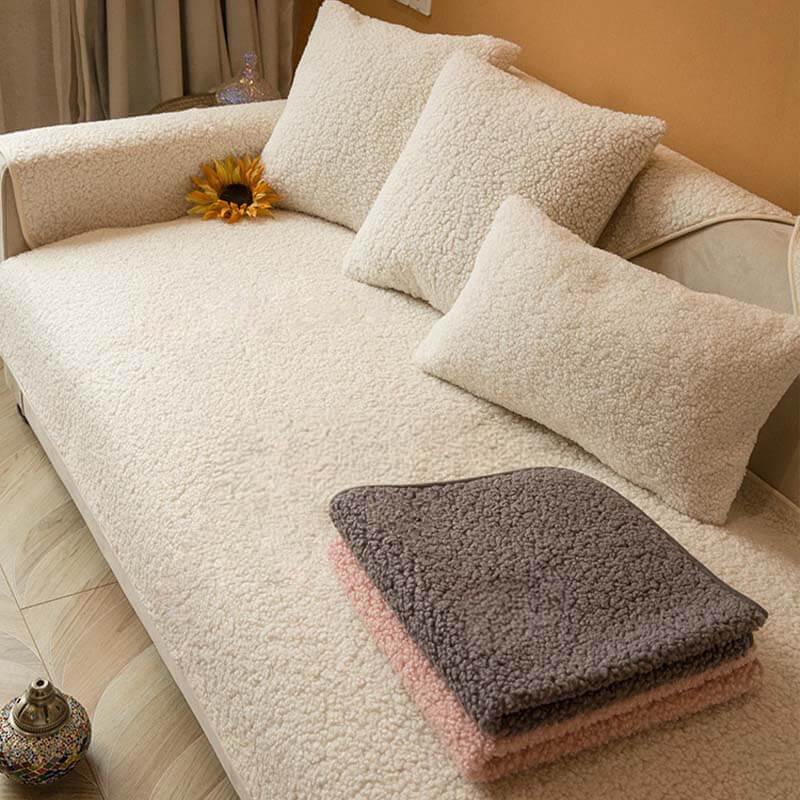 Ultrasoft Teddy-Fleece Warm Rutschfeste Couchbezug 90x160 cm | Karnz