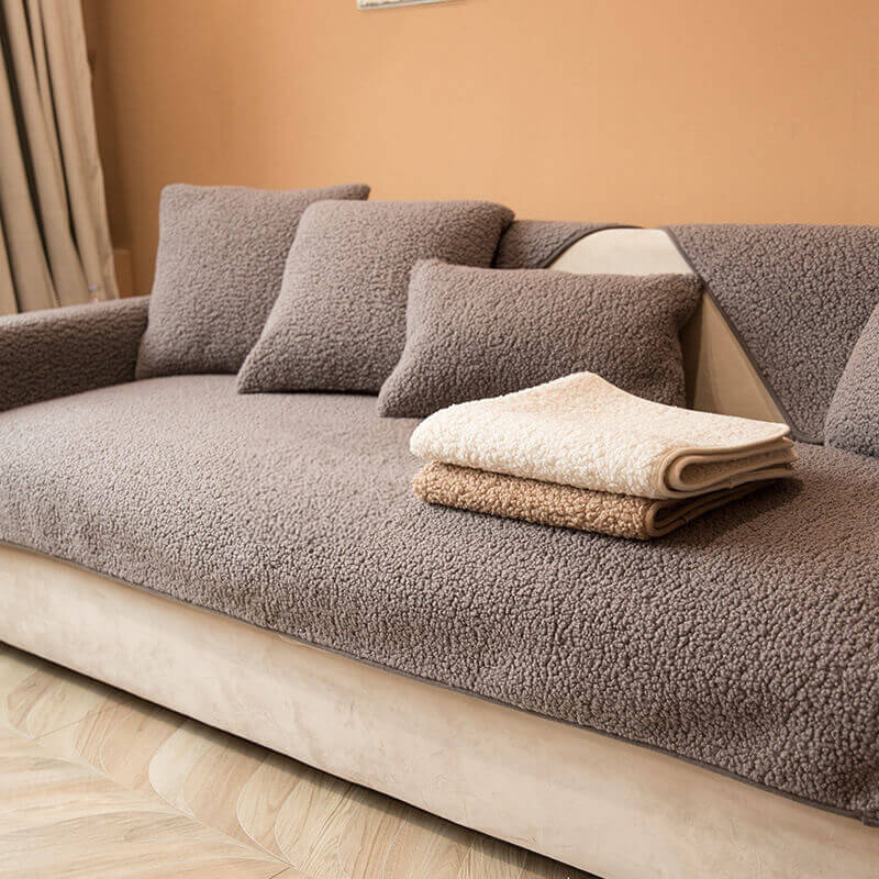 Ultrasoft Teddy-Fleece Warm Rutschfeste Couchbezug 90x160 cm | Karnz