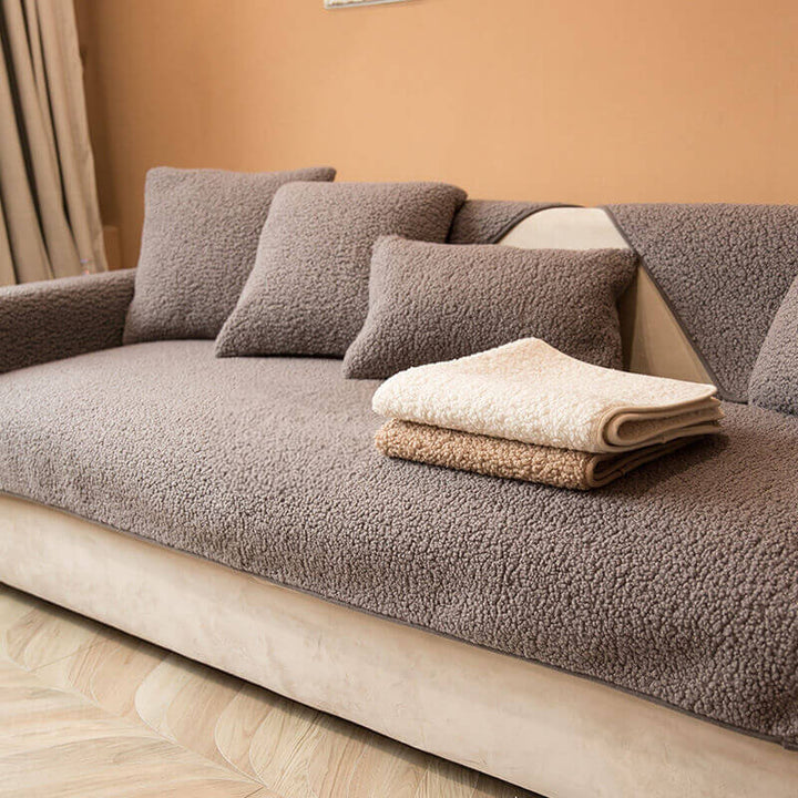 Ultrasoft Teddy-Fleece Warm Rutschfeste Couchbezug 90x160 cm | Karnz
