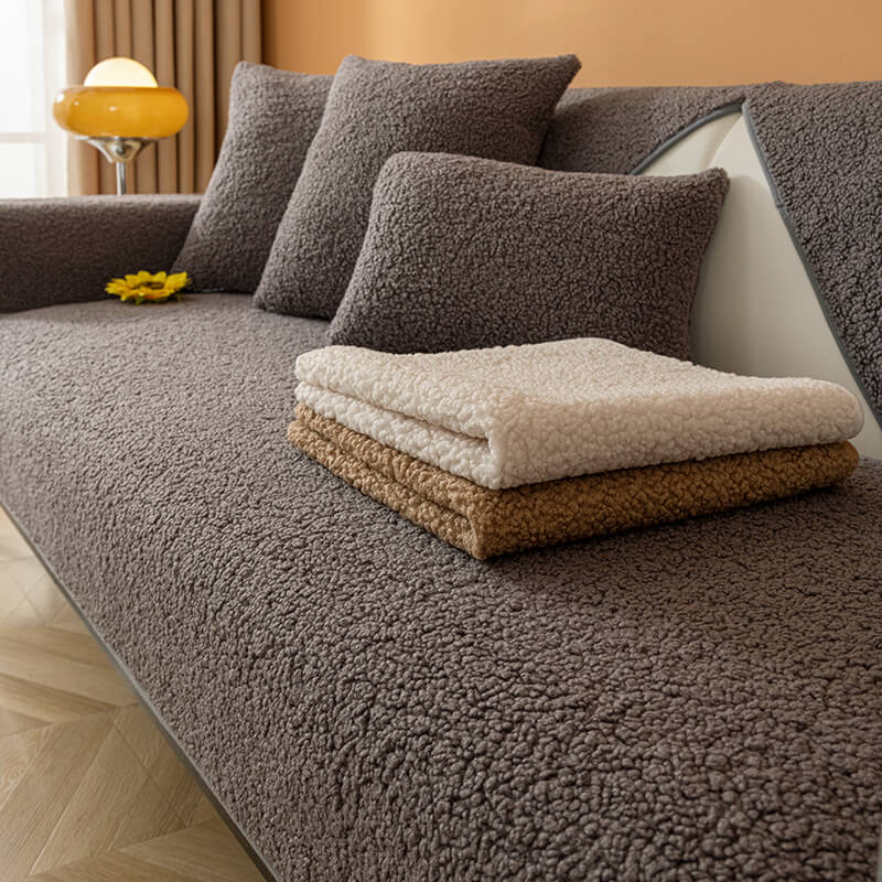 Ultrasoft Teddy-Fleece Warm Rutschfeste Couchbezug 90x160 cm | Karnz