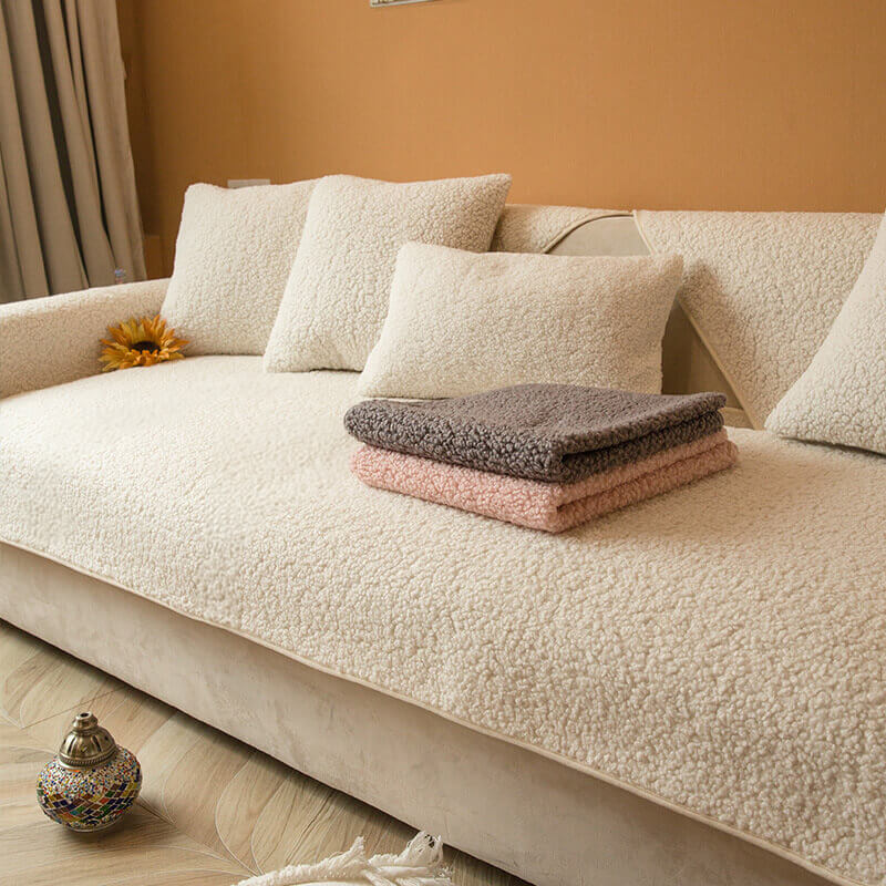 Ultrasoft Teddy-Fleece Warm Rutschfeste Couchbezug 90x160 cm | Karnz