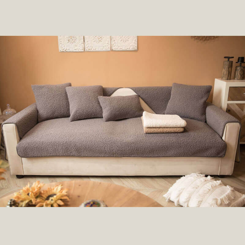 Ultrasoft Teddy-Fleece Warm Rutschfeste Couchbezug 90x160 cm | Karnz