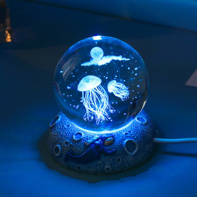 Unterwasserwelt Kristallkugel-Nachtlicht