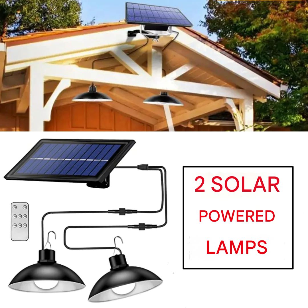 SolarDuo LED Lamp Set auf Solarenergie mit Fernbedienung | Karnz