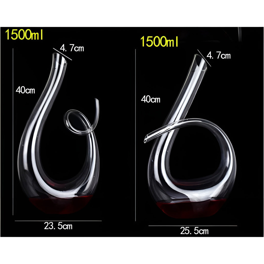 Kristall-Weinflasche in Schneckenform – Karnzeifrei für Wein oder Cognac | Dekorativ für Zuhause & Bar | Karnz