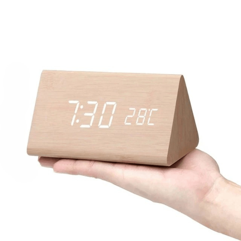 Sprachgesteuertes LED Holz Uhr | Karnz