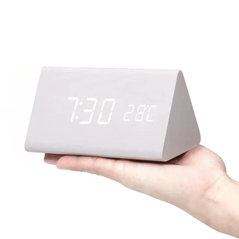 Sprachgesteuertes LED Holz Uhr | Karnz