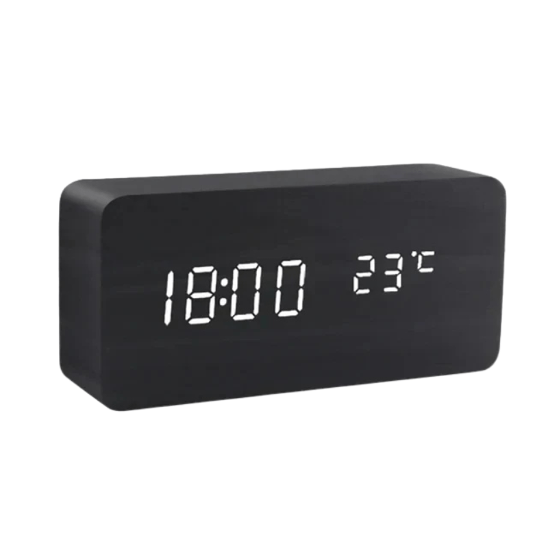 Sprachgesteuertes LED Holz Uhr | Karnz