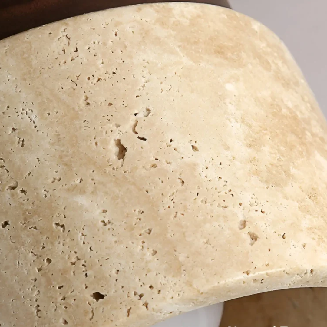 Wabi Sabi Gelbe Marmor Japanische Deckenlampe - TranquilStone | Karnz