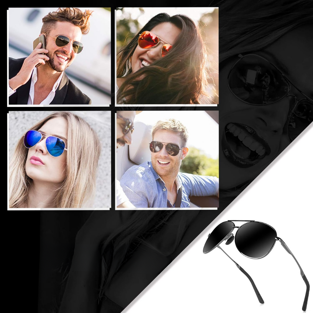 Premium polarisierte Aviator-Sonnenbrille - Joey | Karnz