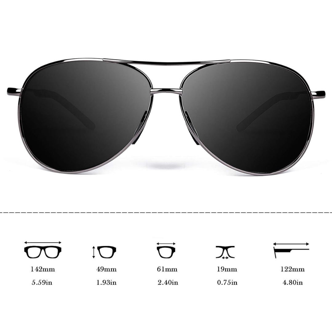 Premium polarisierte Aviator-Sonnenbrille - Joey | Karnz
