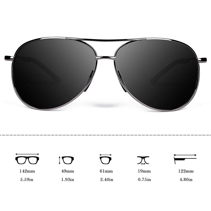 Premium polarisierte Aviator-Sonnenbrille - Joey | Karnz