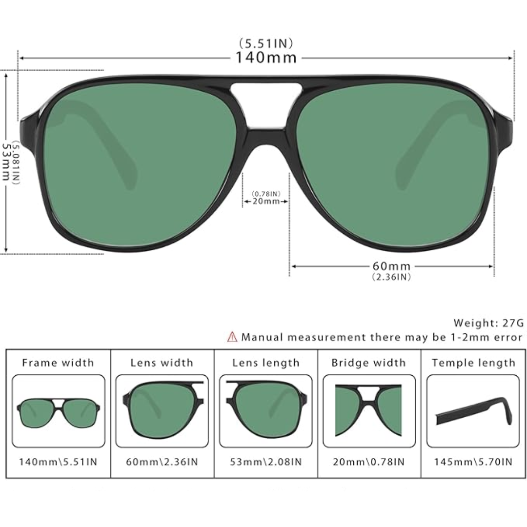 Retro Aviator Sonnenbrille - Indy | Karnz