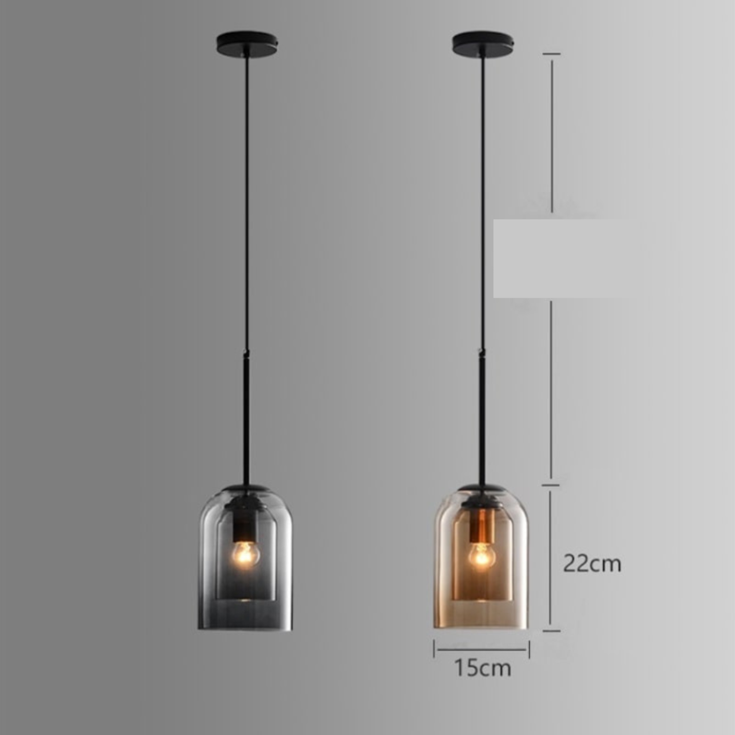 LuxeBeam Licht - Moderne Pendelleuchte aus doppeltem Glas | Karnz