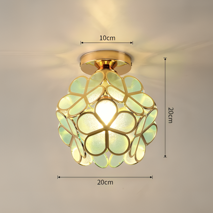 Retro-Stil PVC Deckenlampe – Blumenmuster für einen einzigartigen Look | Karnz