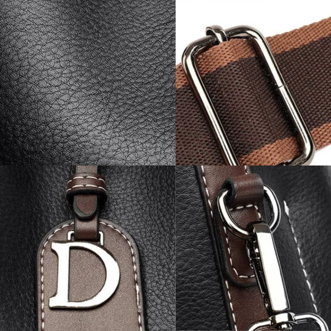 Schultertasche: Niche Damen-Umhängetasche aus echtem Leder