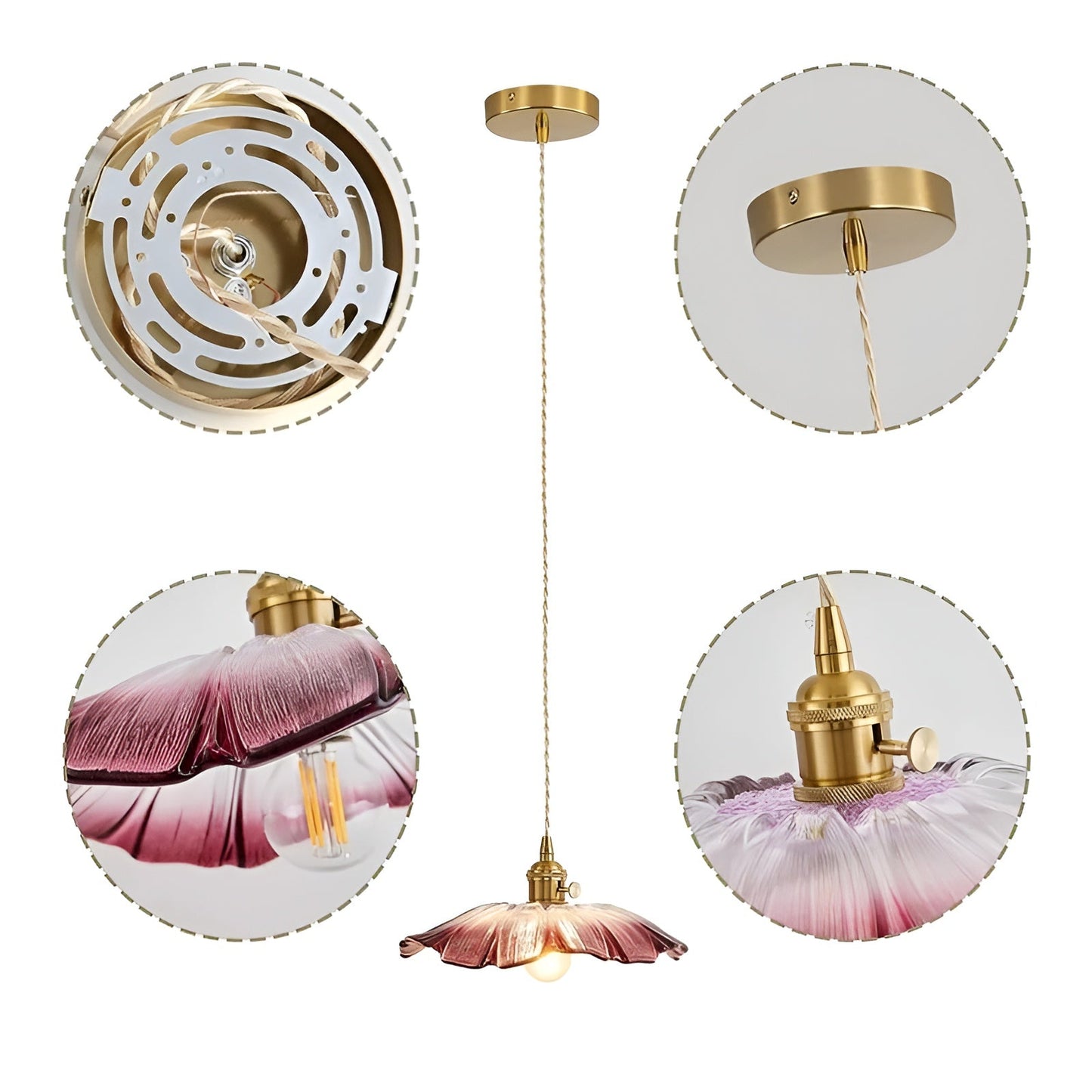 Hängeleuchte mit floralem Motiv – Warmes Licht & stilvolles Design | Für Ihr Zuhause | Karnz