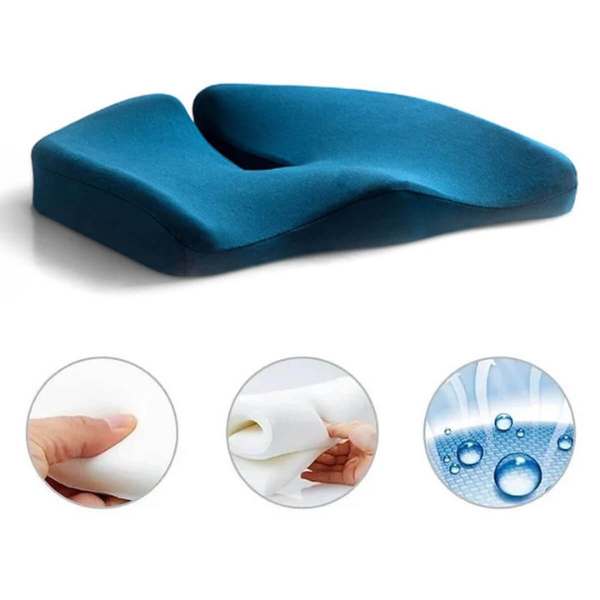 ErgoRelief Sitzkissen – Ergonomisches Memory-Schaum-Kissen für Rücken und Steißbein | Karnz