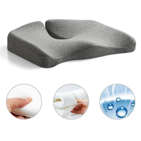 ErgoRelief Sitzkissen – Ergonomisches Memory-Schaum-Kissen für Rücken und Steißbein | Karnz