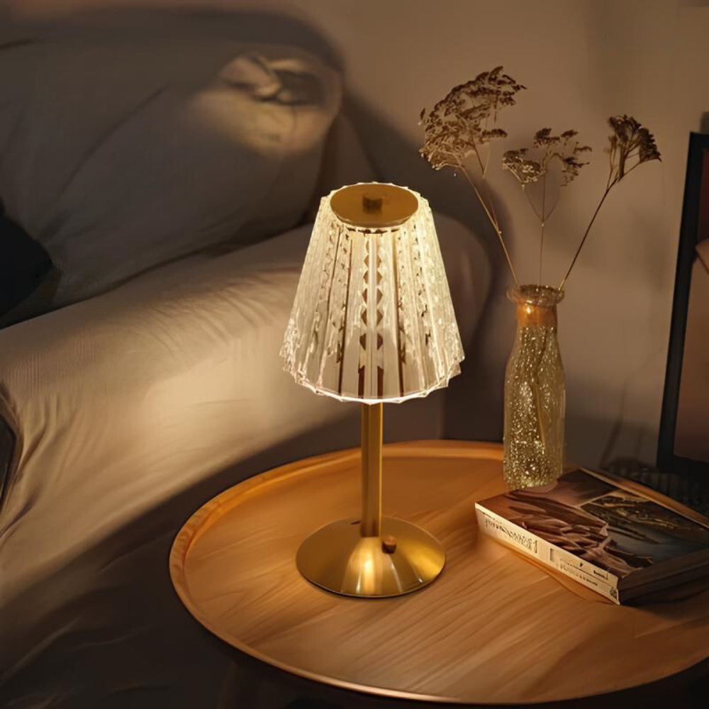 Goldene Kristall-Tischlampe - Aurora Luxe | Karnz