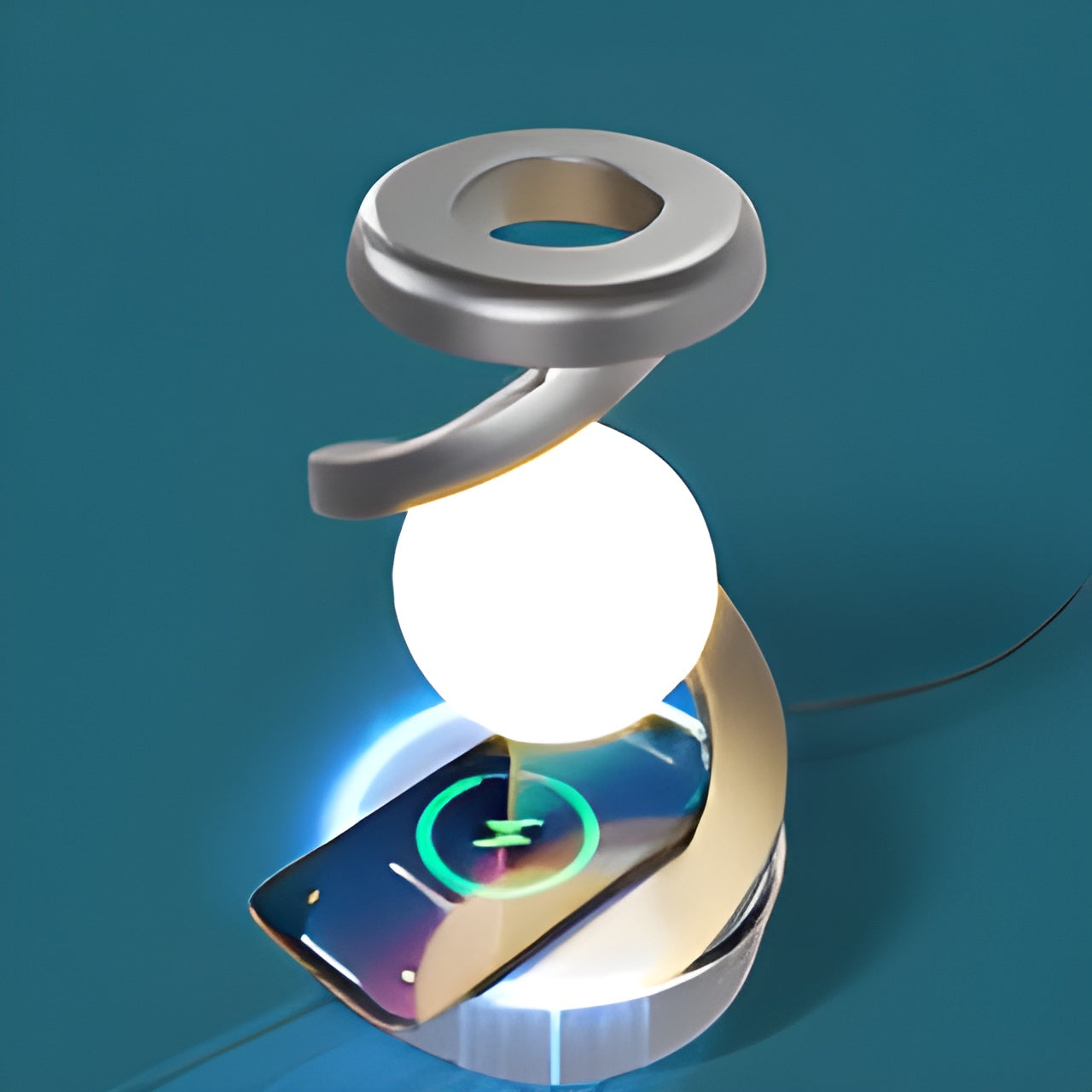 OrbitGlow Lampe - Stilvolles Licht mit kabellosem Laden | Karnz