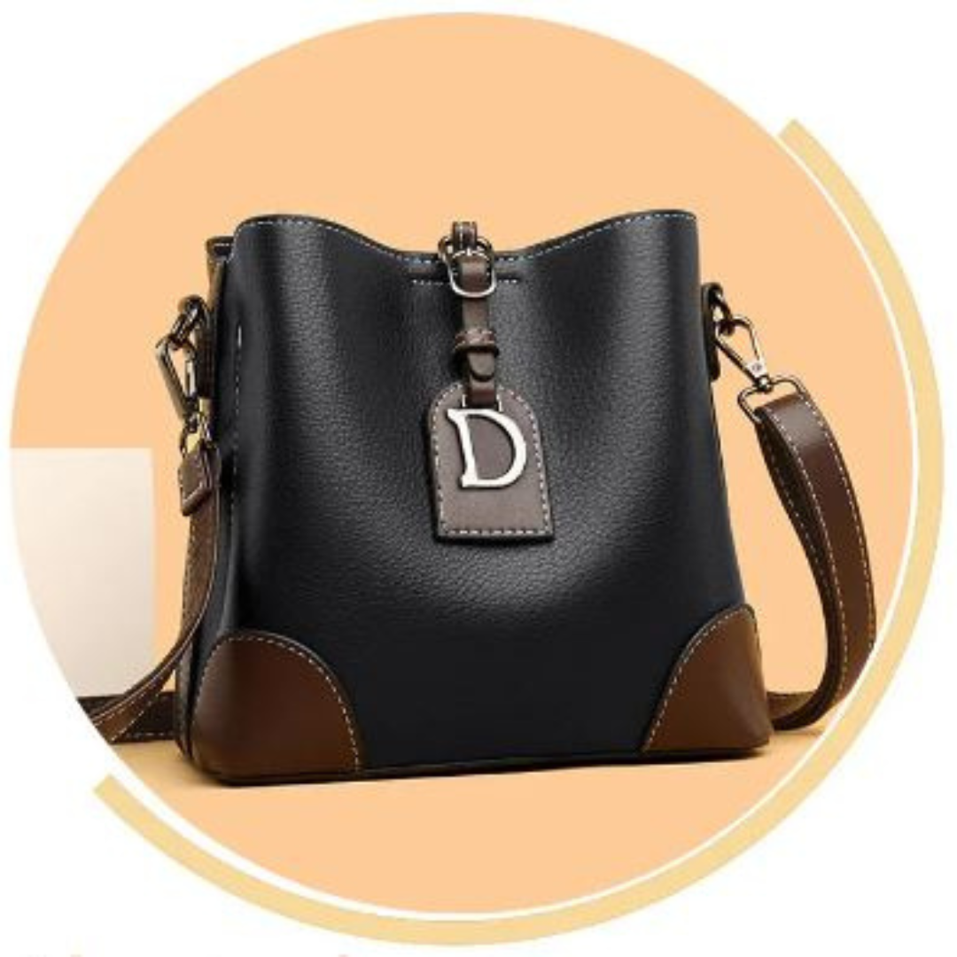 Schultertasche: Niche Damen-Umhängetasche aus echtem Leder