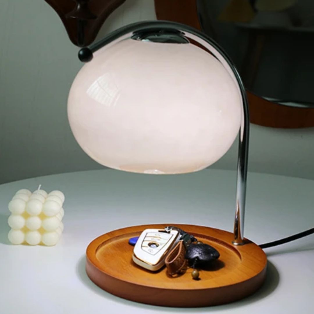 Alyssa Retro Glastischlampe | Karnz