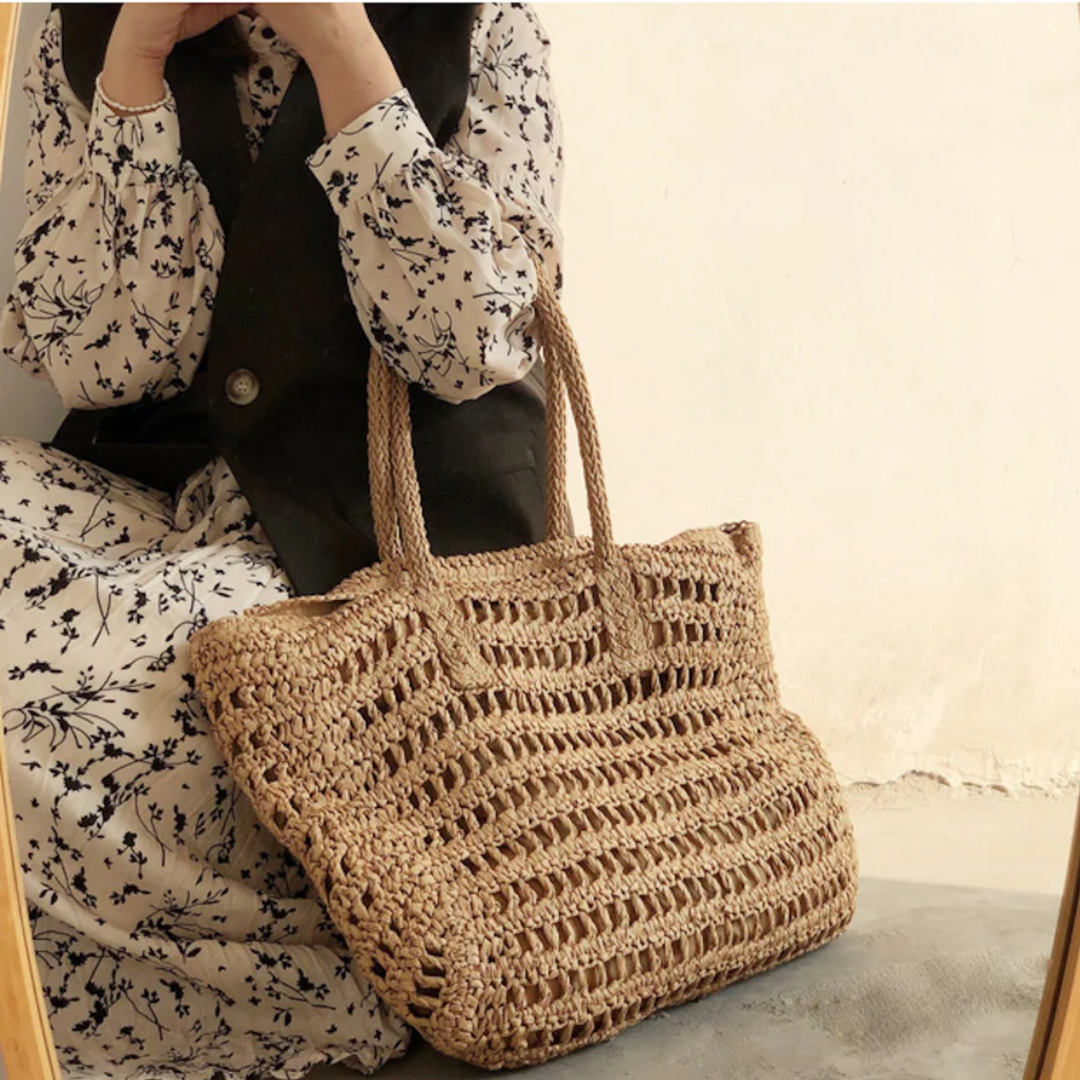 Stylische Gewebte Handtasche für Frauen - BreezeTote | Karnz