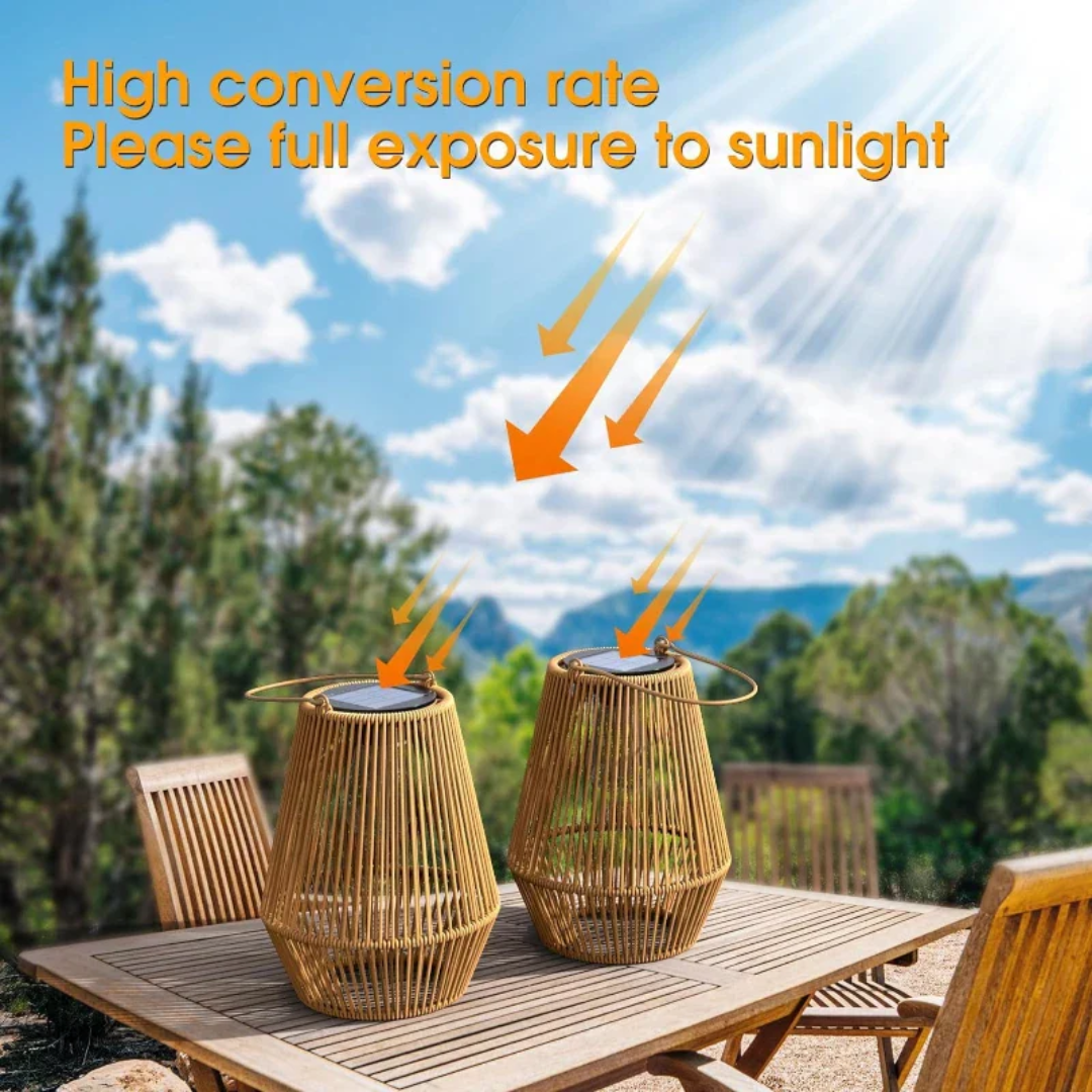 Handgewebte wasserdichte Solar-Gartenlampe - SunWeave | Karnz