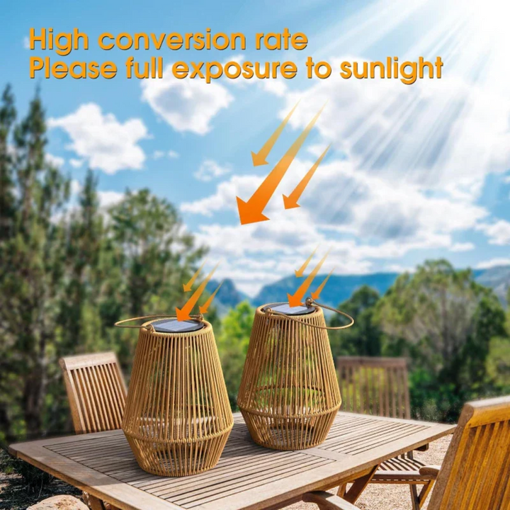 Handgewebte wasserdichte Solar-Gartenlampe - SunWeave | Karnz