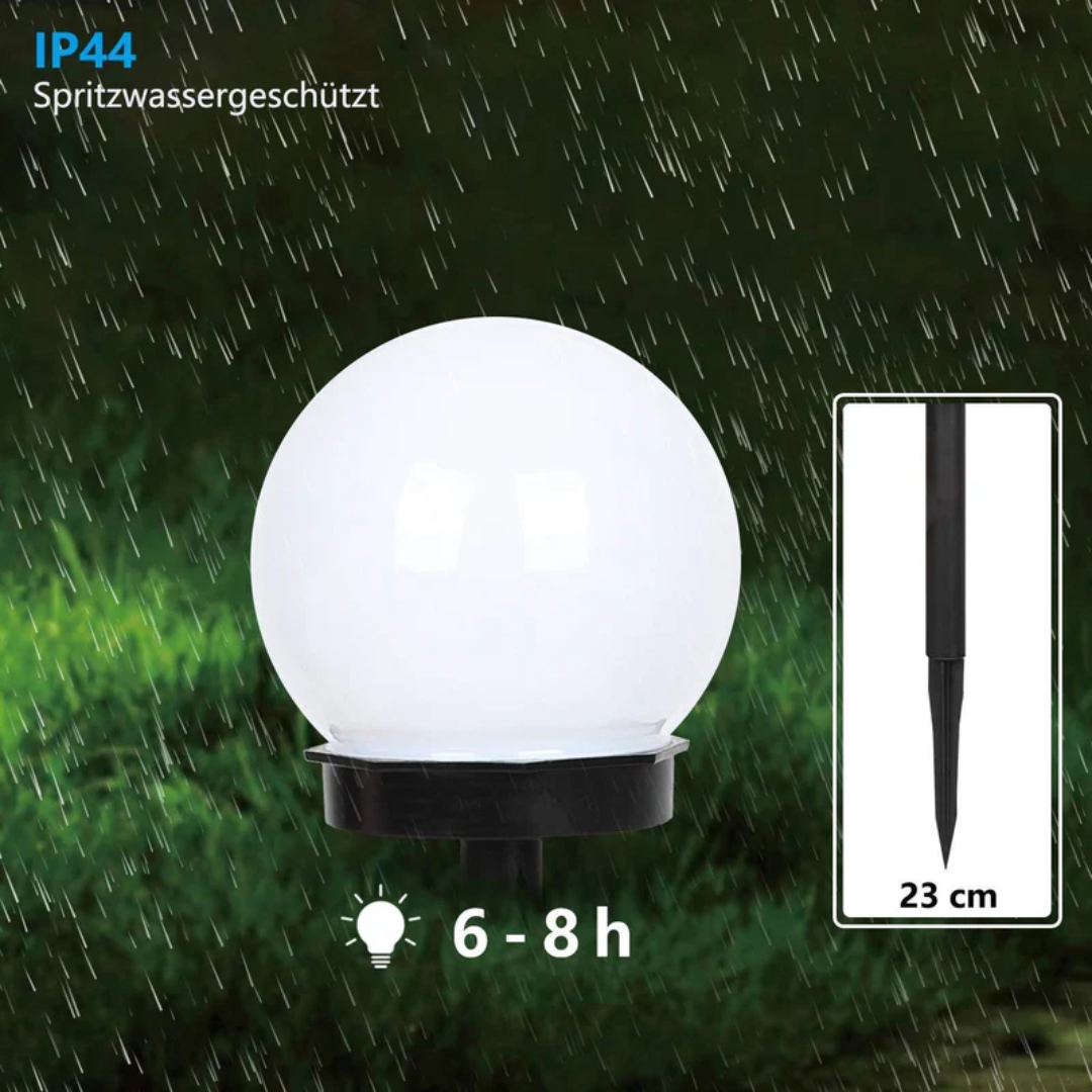Karnz | 3 Stück wasserdichte LED Solar Ball Gartenbeleuchtung - SunLuxe Orbs