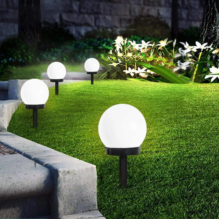 Karnz | 3 Stück wasserdichte LED Solar Ball Gartenbeleuchtung - SunLuxe Orbs