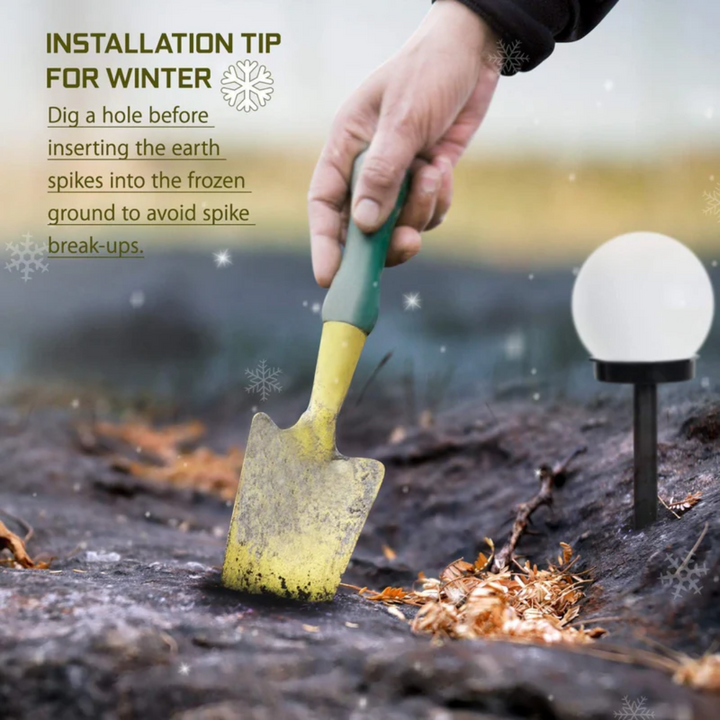 Karnz | 3 Stück wasserdichte LED Solar Ball Gartenbeleuchtung - SunLuxe Orbs