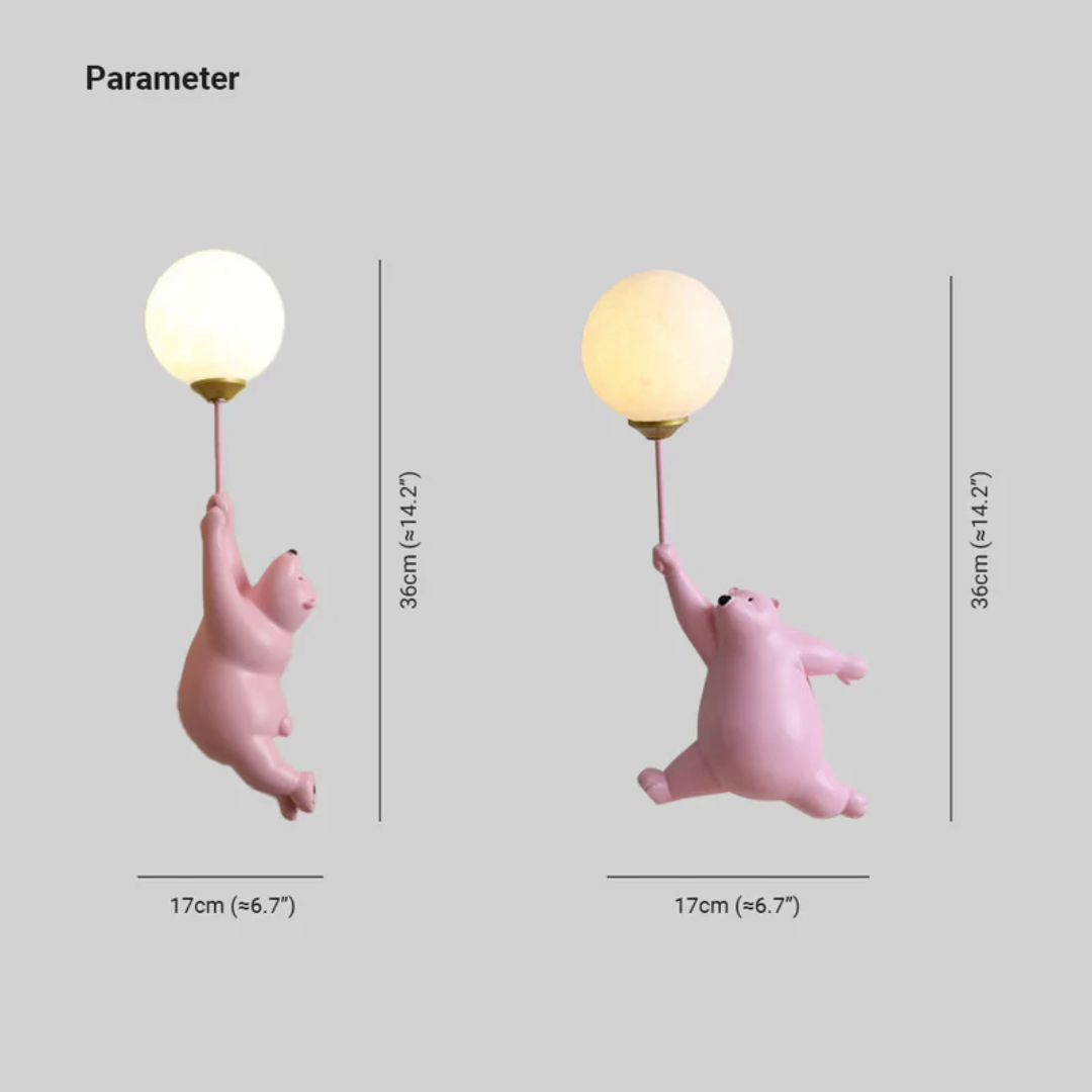Designer Bär LED-Wandleuchte - TeddyGlow | Karnz