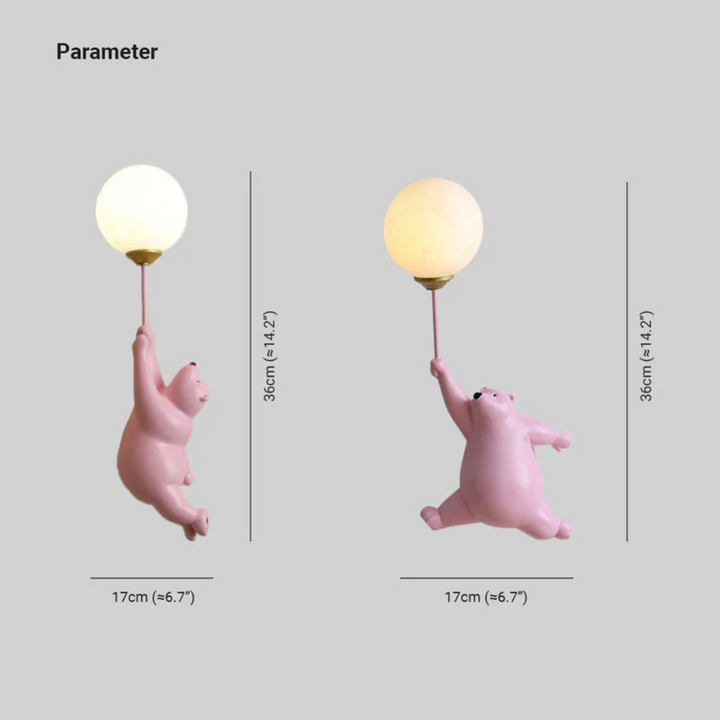 Designer Bär LED-Wandleuchte - TeddyGlow | Karnz