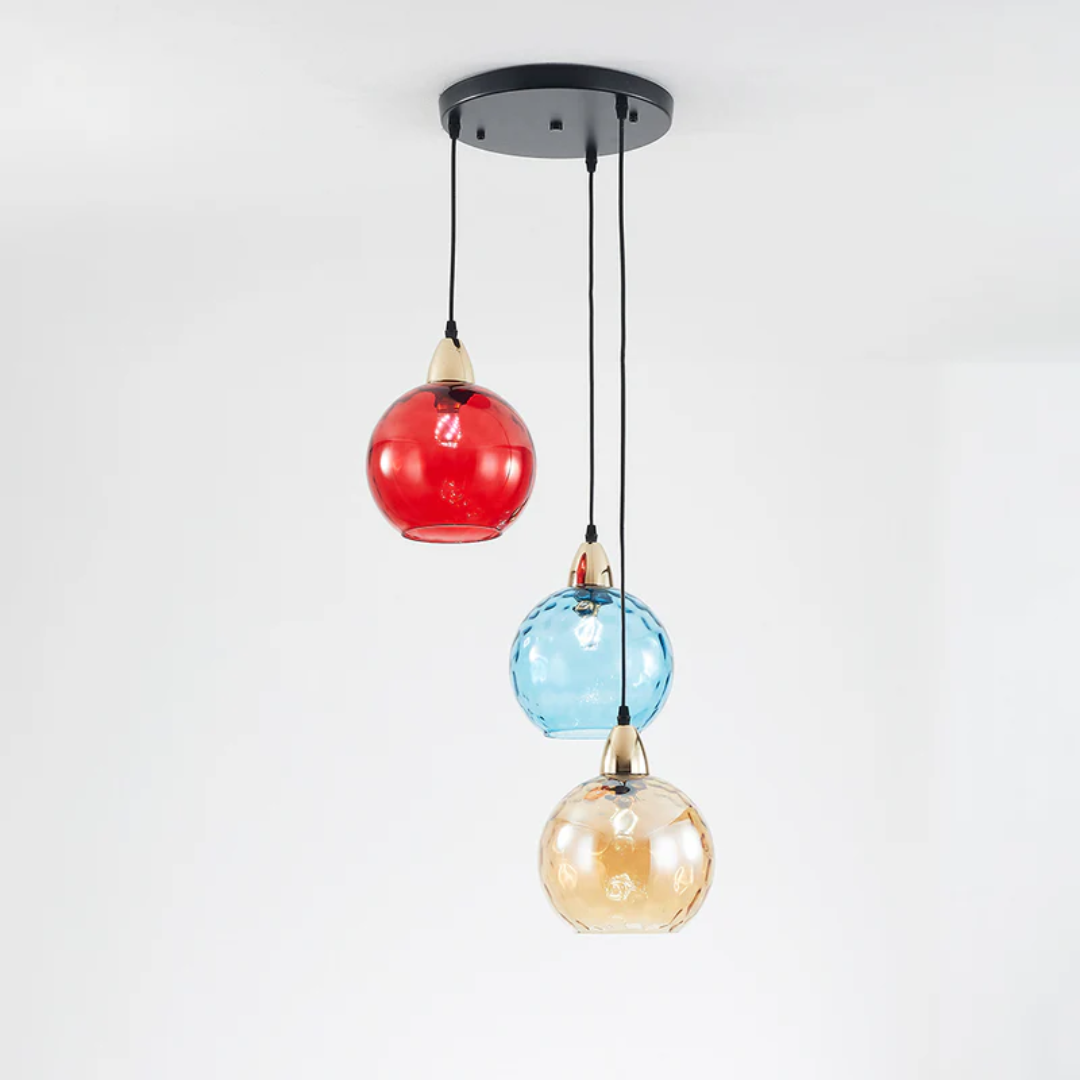 Moderne Cluster Pendelleuchte mit 3 Lichtern - Cascade | Karnz