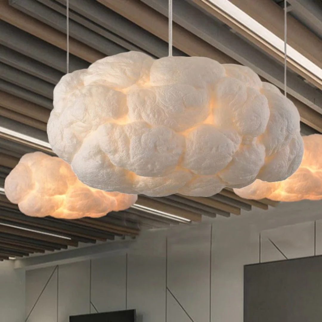 Designer Cloud LED Pendelleuchte Weiß PVC/Baumwolle - Nimbus | Karnz