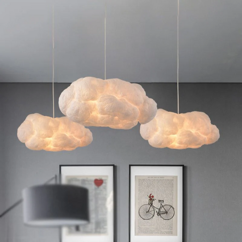 Designer Cloud LED Pendelleuchte Weiß PVC/Baumwolle - Nimbus | Karnz