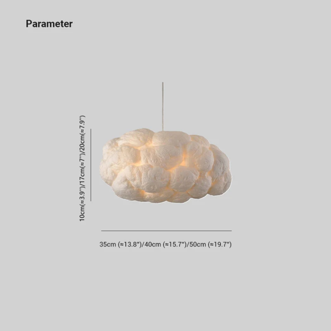 Designer Cloud LED Pendelleuchte Weiß PVC/Baumwolle - Nimbus | Karnz