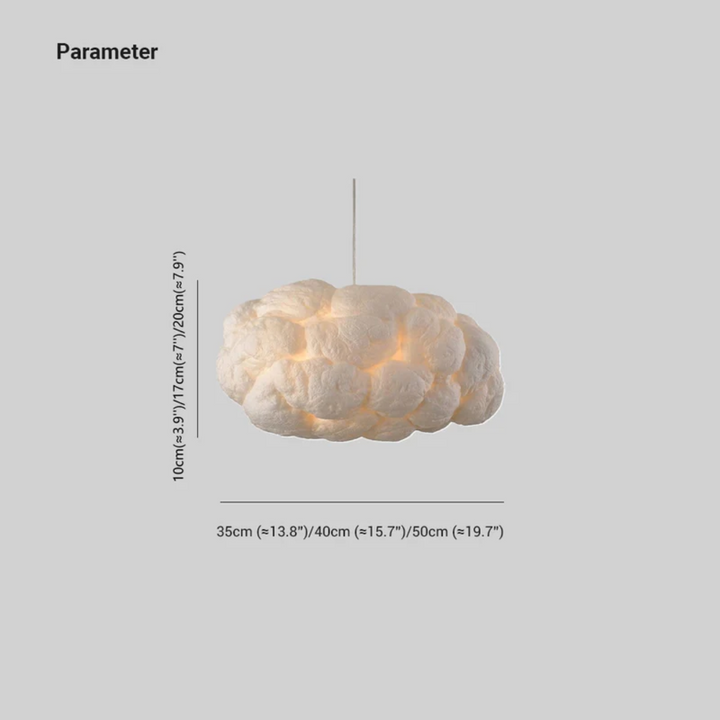 Designer Cloud LED Pendelleuchte Weiß PVC/Baumwolle - Nimbus | Karnz