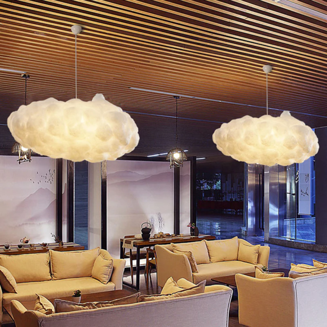 Designer Cloud LED Pendelleuchte Weiß PVC/Baumwolle - Nimbus | Karnz