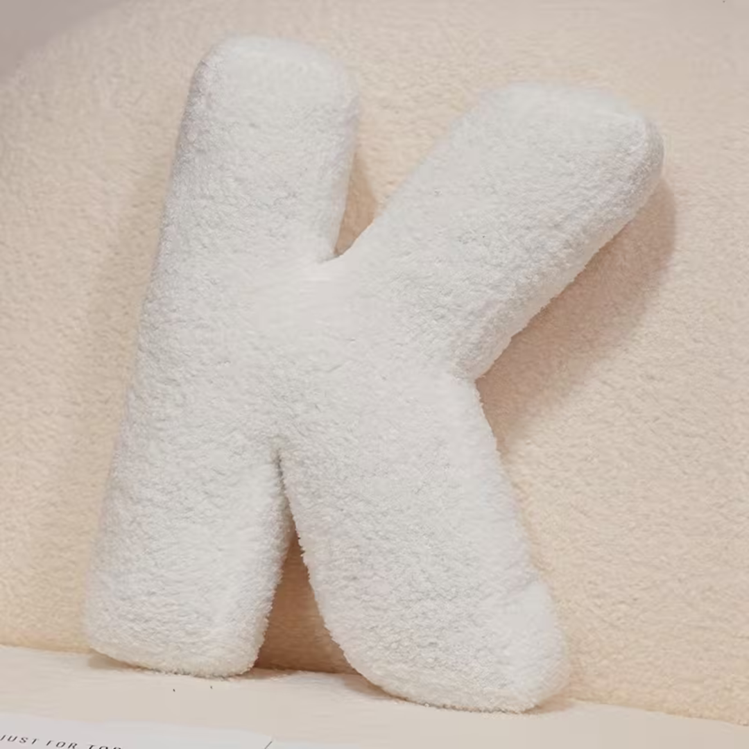 Weißes Buchstaben-Dekorationskissen – Weich und vielseitig | Kreative Kissen für Ihr Sofa und Bett | Karnz