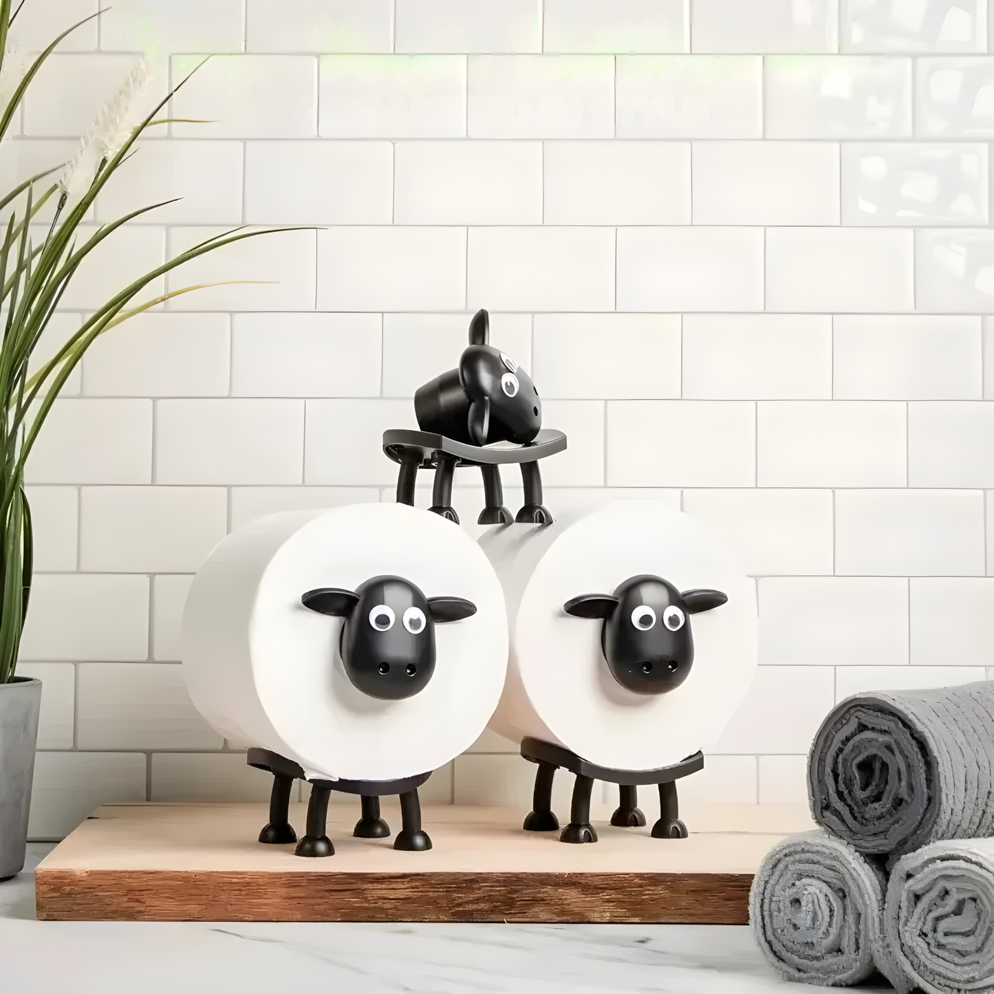 Toilettenpapierhalter kaufen – Originelle und witzige Badezimmerdekoration | Rutschfest, ideal für kleine Badezimmer
