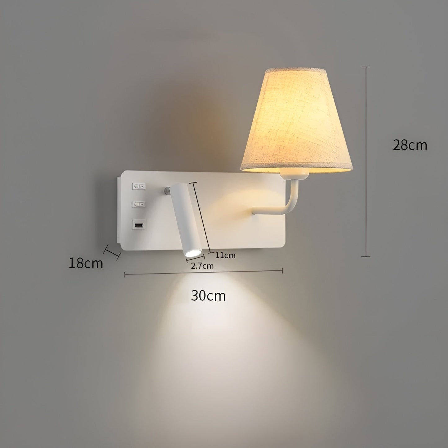 Leselampe mit Kerzenlichteffekt – Warmes, dekoratives Licht | Perfekt für Schlafzimmer und Bett