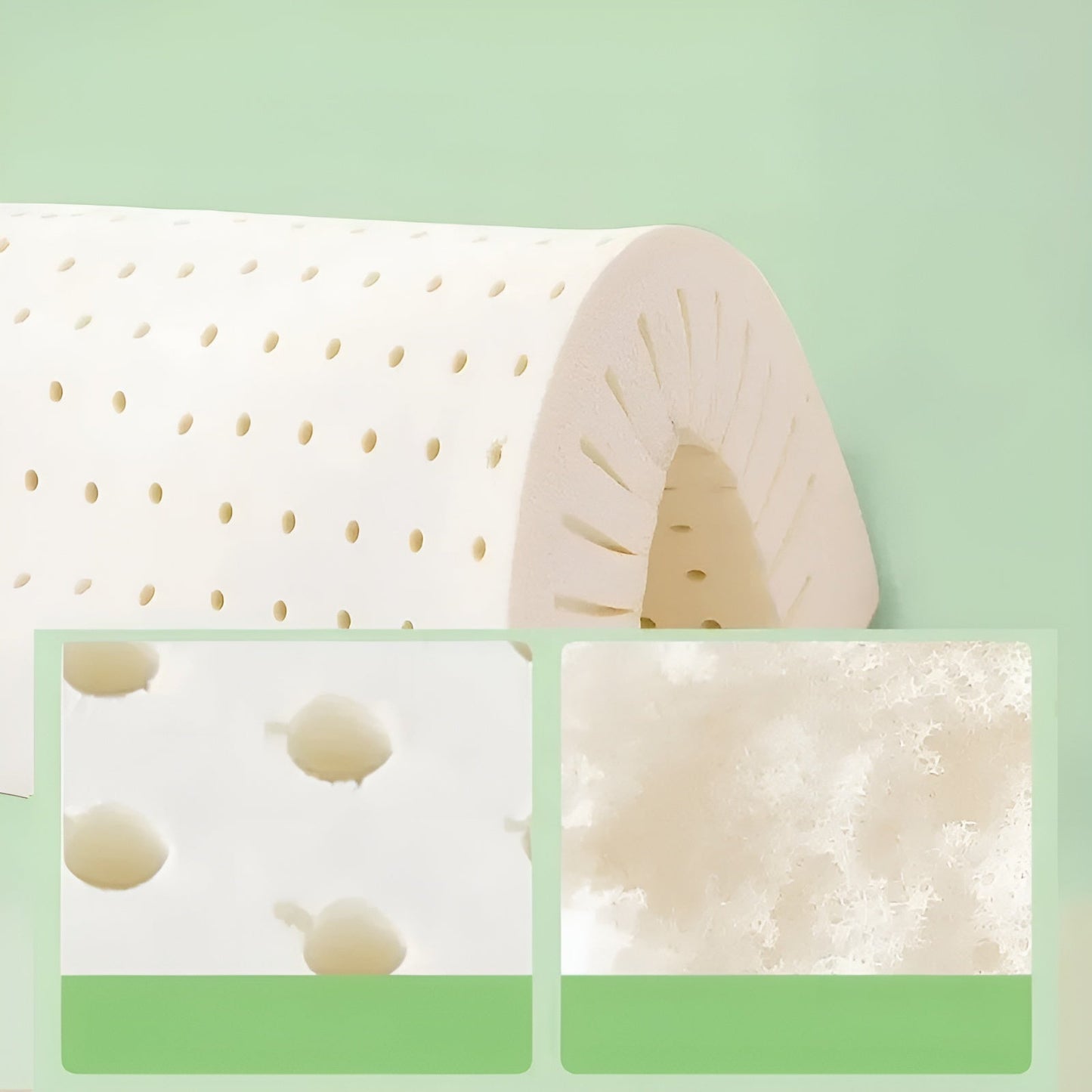 Thailändische natürliche Latex-Nackenstützkissen – Ergonomisch und atmungsaktiv | Perfekt für einen erholsamen Schlaf | Karnz